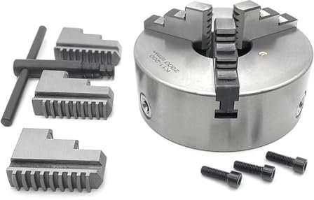 FSFYUK 200mm 8 Stahl Drehfutter Selbstzentrierend 3 Backen #K11-200 Silber Für Fräs-/Bohr-/Schleifmaschinen