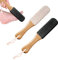 2PCS Foot File, Premium Foot Pumice Stone for Feet with Wooden Handle, Double Sided Foot Files for Hard Skin, Remover to Exfoliate and Remove Dry Dead Skin Eliminates Corns and Calluses