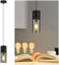 Lichtmaler Pendelleuchte 1 Flammig Pendellampe Esstisch - Hängeleuchte Schwarz E27 Küche Glas Schwarz Metall Hängelampe Industrie Modern für Esstisch Wohnzimmer Schlafzimmer, mit Leuchtmittel