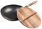 Gralara Padella per saltare in padella in ferro forgiato manuale Pentolame per pentole Wok a fondo piatto Wok cinese per gas Saltare in Bollire Cottura