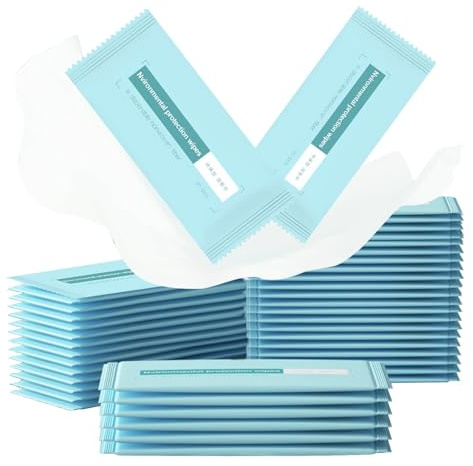 100 Stück feuchte Tücher, befeuchtete Reinigungstücher, Körperreinigung, Intim-Tücher, einzeln verpackt, für Menstruationszyklus und Post-Partum