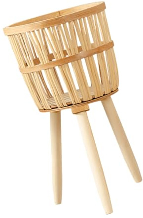 BIGULA Elegantes, künstlerisches, handgefertigtes Pflanzenregal, Blumenregal, Korb für Zuhause und Büro, Dekoration, Naturliebhaber, Innenarchitekten, Gartenzubehör