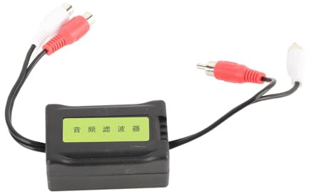 Ground Loop Noise Isolator | Reduce Car Stereo Static & Hum | Audio Connector / 3.5mm Audio Component for Amplifier/Subwoofer/Computer | Plug and Play