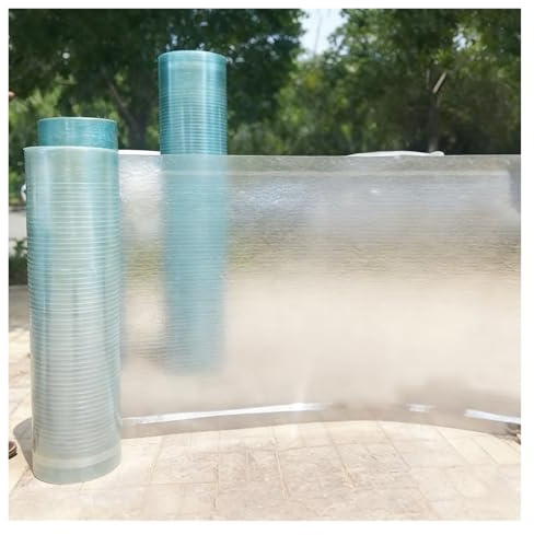 Panneaux d'éclairage Naturel en Fibre de Verre 0.8mm, Polycarbonate Transparent pour Serres, Garages, Pare-Soleil, Treillis, Terrasses et Balcons(1x4m)