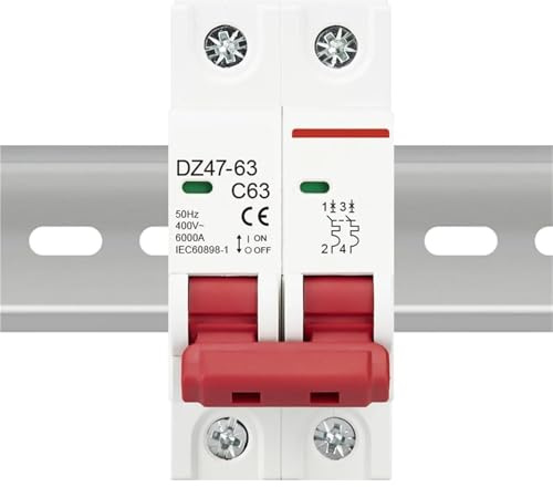 Disjoncteur bipolaire DZ47 3A/6A/10A/16A/20A/32A/40A/50A/63A 400 V(32A)