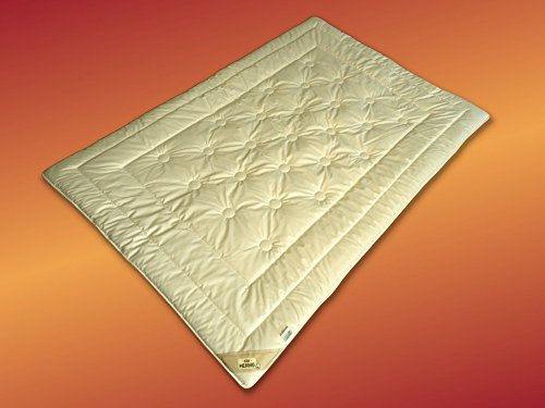 Winter Bettdecke Merinowolle 155x220 Bio Steppbett Winterdecke Natur