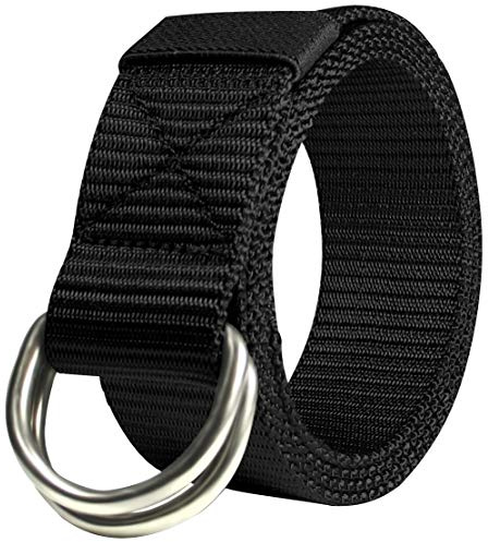 JINIU Military Nylon Belts for Men Women Web Style Strong Double D Ring Buckle Belt