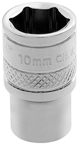 Draper 32562 1/4 Square Drive Polished Chrome Metric Socket, 10 mm Size , Blue