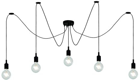 LUCIDE FIX - Pendelleuchten - 5xE27 - Schwarz