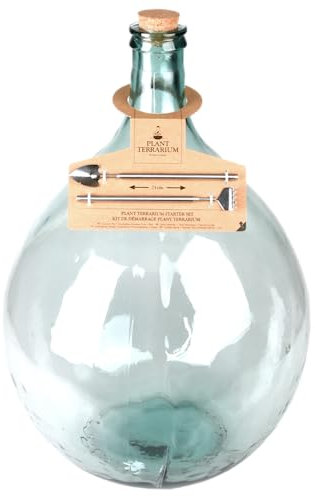 Esschert Design AGG50 Terrarium Bottle Planter with Tools-X Large, Green