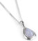 925 Sterling Silver Blue Lace Agate Necklace, March Birthstone Pendant, Bridesmaid Jewellery, Minimal Blue Pendant