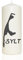 WB wohn trends Spruchkerze, Insel Sylt Silhouette, grau, 20cm, 765g d8cm, Kerze mit Spruch, Brenndauer ca 70 Std