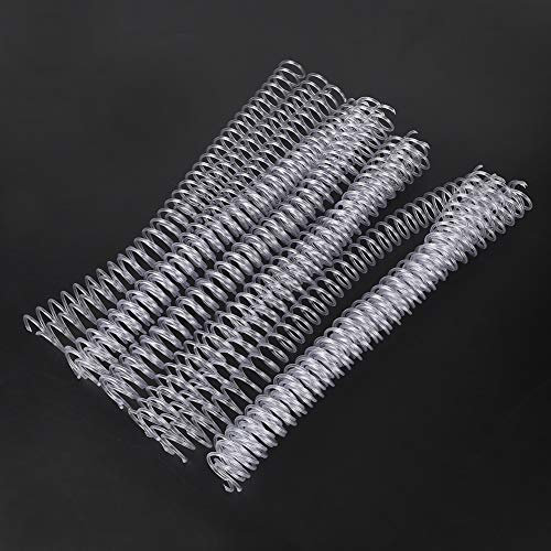 20Pcs Spiralbinderücken, Plastic Comb Bindings Kamm-Binderücken, A4 Binderücken(19mm-transparent)