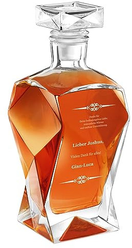 Maverton Whisky Karaffe mit Gravur - Whisky Dekanter - 700ml - Geschenk zum Geburtstag für Männer - Danksagung