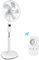 PELONIS PFS40D8AWW Ventilatore a Piedistallo Turbo, Silenzioso Velocità Potente, Timer On/Off da 12 ore, 3 modalità, con Telecomando, Base Motore CC da 40,6 cm, 40,6 cm