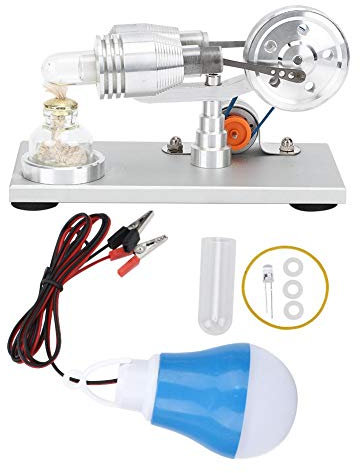 Hot Air Stirling Engine Motor Model Heat Steam Power Generator Model Physics Science Experiment Education Toy Kit School Supplies