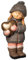 Wichtelstube-Kollektion XXXL Deko Figur 52cm Winterkinder Mädchen Weihnachtsfigur Keramikfigur Weihnachten Gartenfigur