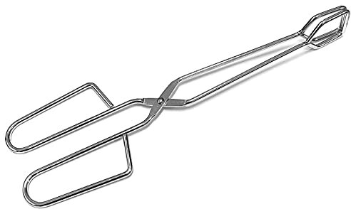 HAC24 XXL Edelstahl Servierzange 28,5 cm Bratwurstzange Lang Grillzange BBQ Grill Zange Bratzange Kochzange Grillgutwender