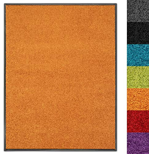 Schmutzfangmatte Use&Wash - Türmatte Sauberlaufmatte Fußabtreter - Fussmatte Teppich - für Flur Eingang Eingangsbereich - rutschfest & waschbar (135 x 200 cm, Orange 107)