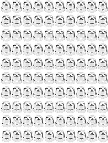 LANTRO JS - Dome Hutmutter, M8 Edelstahl Hutmutter Abdeckkappen Dome Muttern für Verbindungsschrauben 100 Stück