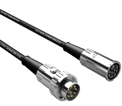 8 pin locking Din cable male/male 1m