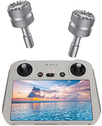 EatPitaya Controller-Stick für DJI Mini 3 Pro, Metall-Aluminium-Joystick-Daumen-Ersatzwippe, ergonomisches Design für DJI Mini 3 Pro RC Drohnensteuerungszubehör (Titan)