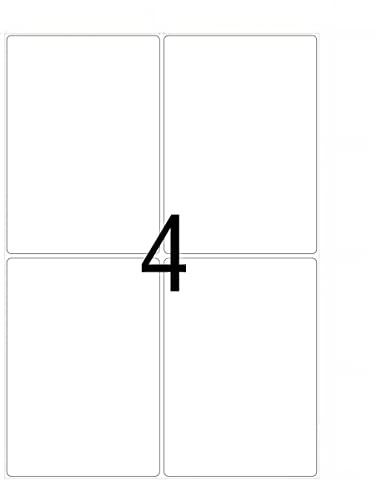 105 x 148 mm, 500 Sheet, 4 per Sheet, 2000 Self-Adhesive Address Labels A4 Shipping Labels Mailing Printer Labels, Suitable for Laser Inkjet Copier Printing