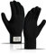 BSLVWG Winter Touchscreen Handschuhe Männer Anti-Rutsch Thermal Handschuhe Stricken Herren Handschuhe Verdickte elastische Winddichte Manschette Warme Flusen Futter für das Fahren Laufen (Schwarz)