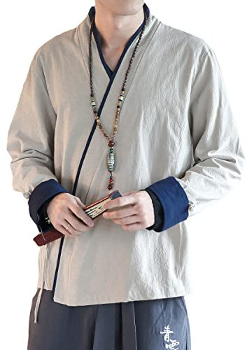 Kimono traditionnel pour homme - Kimono chinois traditionnel - Costume de samouraï Harajuku - Veste de rue, Xing Se, Taille S