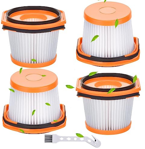 Rebirthcare WV361 Ersatzfilter für Shark WandVac System WV361EU WV362EUT WV361 WV362 Kabelloser Handstaubsauger Ersatzteil Zubehör für Shark WandVac System 2-in-1 Staubsauger (4 Stück)