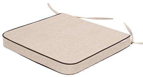 Bjird 2er Set Stuhlauflagen für Gartenmöbel Sitzpolster für Gartenstühle, Gartenmöbelauflagen, Sitzkissen, Stuhlkissen, Gartenstuhl-Auflage - 48x45x5 cm, Polsterauflagen Outdoor/Indoor geeignet
