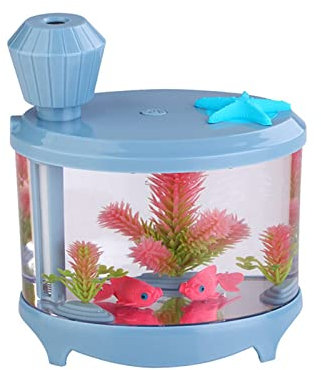 Humidificateur d'air Creative Fish Tank Portable Mini humidificateur d'air diffuseur coloré veilleuse USB Mini brumisateur 460ML diffuseur d'eau pulvérisateur muet Silencieux Humidificateur ( Color :