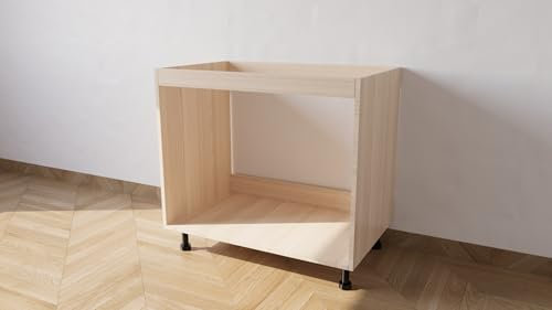 Alfredo Calandrelli Mueble para fregadero empotrado sin puertas, color roble, medidas 90 x 55 x 72, grosor 18 mm