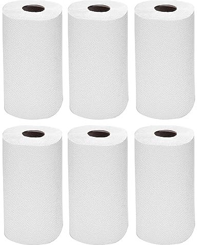 White Centerfeed Kitchen Tissue Paper Rolls | Multipurpose Tissue Paper Wipe Away, Kitchen Hand Towel Rolls 19.5 X 18.5CM for Office, Garage, Schools (200 Sheet Kitchen Roll (6 Roll))