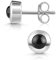 Materia Ohrstecker Silber 925 schwarzer Onyx Stein für Frauen SO-207-Onyx
