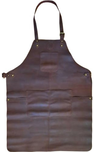 BABOSSA® Büffelleder Grillschürze für Grillmeister | 100% Büffelleder | Handgefertigt in Deutschland | Robust & Elegant | Individuell anpassbar für jede Größe