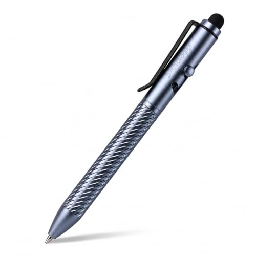 SMOOTHERPRO Bolt Action Pen with Stylus Tip for Touchscreen and Writing | Lightweight, Durable, Highly Responsive, Sensitive, Smooth, Compatible with iPad iPhone and Other Smart Phones, Color Grey