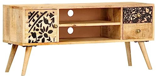 Générique Meuble TV 100x30x45 cm Bois Massif de manguier,Meubles TV-247999