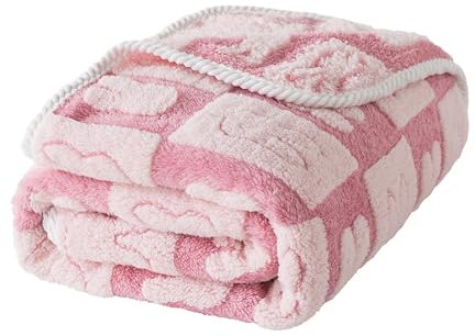 DJDEA Flauschige Kuscheldecke für Kinder - Rosa, 75cm x 100cm