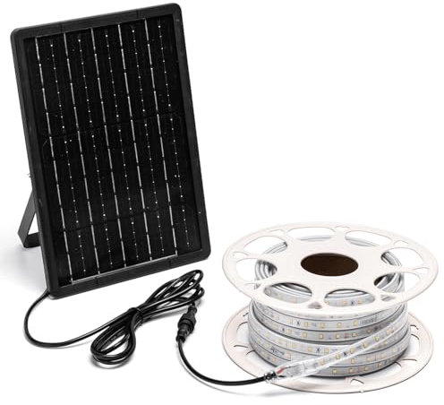Blendend Tira de Luz LED Solar 10m 2700K 100W - Iluminación exterior eficiente, decorativa y sostenible para jardines y patios.