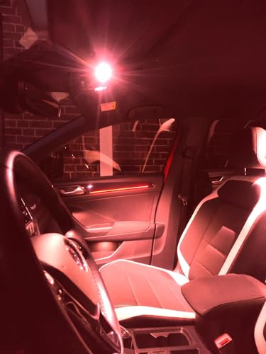 Onwomania Innenraum Leuchtmittel Beleuchtung Set kompatibel mit Opel Corsa C/Rot/Innenraumbeleuchtung/Rot 5 Stück