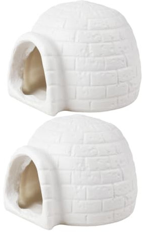 TOYANDONA 2stücke Eishaus Modelle Realistische Miniatur-iglu Figuren Winter Deko Für Zuhause Mikro-landschaftsdekoration Für Weihnachts Und Alltagsgestaltung