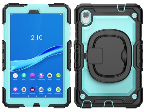 Funda para Lenovo Tab M8 HD de 8 pulgadas 2019/2020 (8505F/8705F) a prueba de golpes, protector de pantalla de grado militar, funda a prueba de golpes con asa giratoria, soporte para el hombro, color