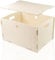 clipfritz - Caisse avec couvercle 39x29x22,5cm (Boîte en bois avec poignées) Grandes caisses de rangement empilables - Conteneurs de rangement/boîtes de rangement pour documents, jouets, livres