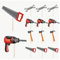 AK Giftshop Tool Kit Builder Party Food & Cupcakes Picks Decorations Toppers (pack of 14)