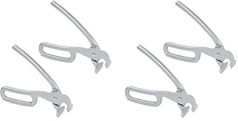 Exqufood 4X Pizza Gripper for Deep Pizza Pans Heavy Duty Gripper Cast Aluminum Pan Tongs for Pulling Hot Oven Pizza Pan Dish Tray