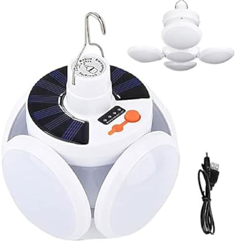 2 in 1 Faltbare Solarlampe, Solar LED Campinglampe Aufladbar, Solarlampen für Außen Garten Hängend, 5 Lichtmodi Solarlaterne, IP65 Wasserdichte Campingleuchte Zelt Licht für Camping, Zelt