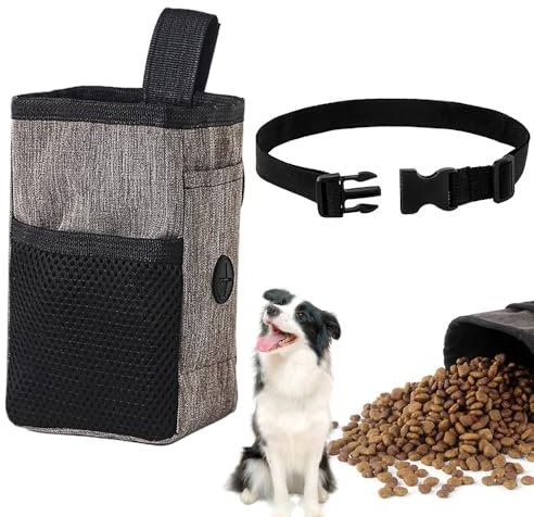 ZBKJYILF Leckerlibeutel für Hunde, Futterbeutel Leckerlitasche für Hunde, Leckerlitasche mit Verstellbarer Schnalle für Training, Fütterung