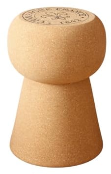 Generisch verKORKst Premium Kork-Beistelltisch und Hocker in Form EIN riesigen Champagnerkorken * Individualisierbar * Bar-Stool * Barhocker * XL Champagner Kork Kocker * Made in Portugal * 1 Stück