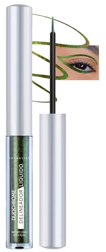 Erinde Chameleon Eyeliner, 2 in 1 Metallic Eyeliner und Eyeshadow, Wasserfest & Langanhaltend, Schnelltrocknend und Wischfest, Hochpigmentiert mit Duochrome Effekt, Ultra Feiner Brush Tip #06